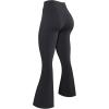 AUROLA Fire Flare Leggings for Women, Crossover High Waisted Yoga Pants Tummy Control Wide Leg Bootcut Leggings(Nine Iron)