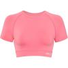 AUROLA Influence Crop Top Workout Shirts for Women, Ultra-Soft Seamless Gym T Shirts Short Sleeve Running Workout Tops(Bubblegum)