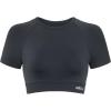 AUROLA Influence Crop Top Workout Shirts for Women, Ultra-Soft Seamless Gym T Shirts Short Sleeve Running Workout Tops(Dark Grey)