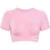 AUROLA Influence Crop Top Workout Shirts for Women, Ultra-Soft Seamless Gym T Shirts Short Sleeve Running Workout Tops(Sweet Pink)