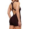 AUROLA Power Romper for Women Workout Yoga Gym Seamless One Piece Racerback Jumpsuit Tummy Control Padded Sports Bra(Coffee Bean)