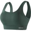 AUROLA Power Sports Bras for Women – Push Up Workout Bra Square Neck Yoga Bra Padded Low Impact Gym Bra Crop Top(Eden Green)