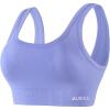 AUROLA Power Sports Bras for Women – Push Up Workout Bra Square Neck Yoga Bra Padded Low Impact Gym Bra Crop Top(Jacaranda)