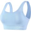 AUROLA Power Sports Bras for Women – Push Up Workout Bra Square Neck Yoga Bra Padded Low Impact Gym Bra Crop Top(Sky Light)