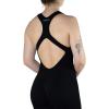 AUROLA Power Workout Jumpsuit for Women Yoga Gym Seamless One Piece Racerback Tummy Control Padded Bra Jumpsuit(Black)
