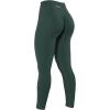 AUROLA Power Workout Leggings for Women Tummy Control Squat Proof Ribbed Thick Seamless Scrunch Active Pants(Eden Green)