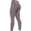 AUROLA Power Workout Leggings for Women Tummy Control Squat Proof Ribbed Thick Seamless Scrunch Active Pants(Mocha)