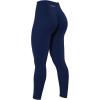 AUROLA Power Workout Leggings for Women Tummy Control Squat Proof Ribbed Thick Seamless Scrunch Active Pants(Naval Academy)