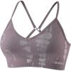 AUROLA Serpent Seamless Sports Bras for Women,Backless Padded Strappy Workout Gym Yoga Crop Tops(Purple Dove)
