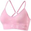 AUROLA Serpent Seamless Sports Bras for Women,Backless Padded Strappy Workout Gym Yoga Crop Tops(Serpent- Sweet Pink)