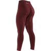 AUROLA Serpent Snake Seamless Scrunch Workout Leggings for Women,Girls Squat Proof Ribbed Thick Active Gym Pants(Burgundy)