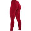 AUROLA Serpent Snake Seamless Scrunch Workout Leggings for Women,Girls Squat Proof Ribbed Thick Active Gym Pants(Christmas Red)