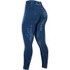 AUROLA Serpent Snake Seamless Scrunch Workout Leggings for Women,Girls Squat Proof Ribbed Thick Active Gym Pants(Water Blue)