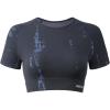 AUROLA Serpent Snake Seamless Workout T-Shirts for Women,Short Sleeve Crop Top Gym Yoga Athletic Shirts Tee(Dark Grey)