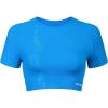 AUROLA Serpent Snake Seamless Workout T-Shirts for Women,Short Sleeve Crop Top Gym Yoga Athletic Shirts Tee(Indigo)