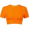 AUROLA Serpent Snake Seamless Workout T-Shirts for Women,Short Sleeve Crop Top Gym Yoga Athletic Shirts Tee(Persimmon Orange)