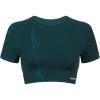 AUROLA Serpent Snake Seamless Workout T-Shirts for Women,Short Sleeve Crop Top Gym Yoga Athletic Shirts Tee(Ponderosa Green)
