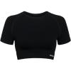 AUROLA Serpent Snake Seamless Workout T-Shirts for Women,Short Sleeve Crop Top Gym Yoga Athletic Shirts Tee(Solid-black)