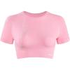 AUROLA Serpent Snake Seamless Workout T-Shirts for Women,Short Sleeve Crop Top Gym Yoga Athletic Shirts Tee(Sweet Pink)