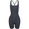 AUROLA Strapy Romper for Women Workout Yoga Gym Seamless One Piece Jumpsuit Tummy Control Padded Sports Bra(Dark Grey)