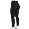 AUROLA Workout Leggings for Women Seamless Scrunch Tights Tummy Control Gym Fitness Girl Sport Active Yoga Pants(Black)