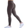 AUROLA Workout Leggings for Women Seamless Scrunch Tights Tummy Control Gym Fitness Girl Sport Active Yoga Pants(Chestnut Brown)