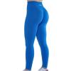 AUROLA Workout Leggings for Women Seamless Scrunch Tights Tummy Control Gym Fitness Girl Sport Active Yoga Pants(Diva Blue)