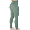 AUROLA Workout Leggings for Women Seamless Scrunch Tights Tummy Control Gym Fitness Girl Sport Active Yoga Pants(Iceberg Green)