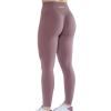 AUROLA Workout Leggings for Women Seamless Scrunch Tights Tummy Control Gym Fitness Girl Sport Active Yoga Pants(Old Rose)