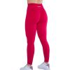 AUROLA Workout Leggings for Women Seamless Scrunch Tights Tummy Control Gym Fitness Girl Sport Active Yoga Pants(Pink)