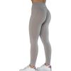AUROLA Workout Leggings for Women Seamless Scrunch Tights Tummy Control Gym Fitness Girl Sport Active Yoga Pants(Silver Sconce)