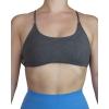 AUROLA Workout Sports Bras Women Athletic Removable Backless Strappy Criss Cross Light Support Gym Fitness Yoga Crop Bra(Ice Flower-dark Grey)