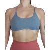 AUROLA Workout Sports Bras Women Athletic Removable Backless Strappy Criss Cross Light Support Gym Fitness Yoga Crop Bra(Ice Flower-haze Blue)